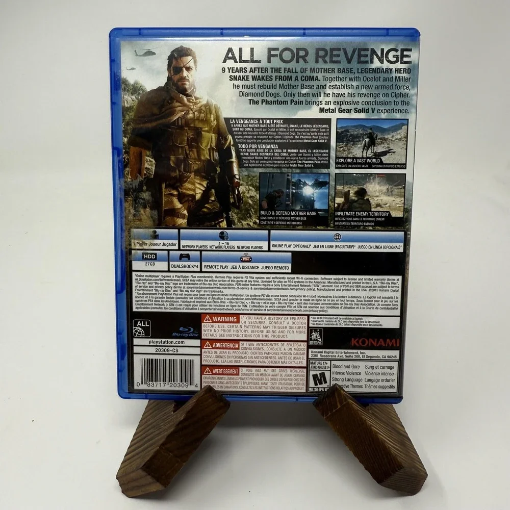 Metal Gear Solid V Phantom Pain Sony PS4 PlayStation 4 Video Game CIB M Rated